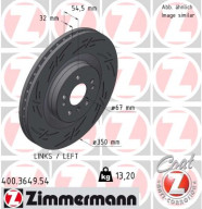 400.3649.54 Brzdový kotouč BLACK Z ZIMMERMANN