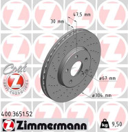 400.3651.52 Brzdový kotouč SPORT BRAKE DISC COAT Z ZIMMERMANN
