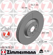 400.3670.20 Brzdový kotouč COAT Z ZIMMERMANN