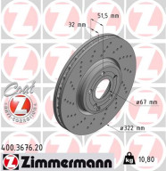 400.3676.20 ZIMMERMANN brzdový kotúč 400.3676.20 ZIMMERMANN