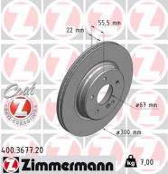 400.3677.20 Brzdový kotouč COAT Z ZIMMERMANN