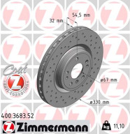 400.3683.52 Brzdový kotouč SPORT BRAKE DISC COAT Z ZIMMERMANN