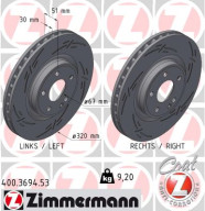 400.3694.53 Brzdový kotouč BLACK Z ZIMMERMANN