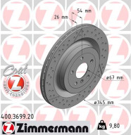 400.3699.20 ZIMMERMANN brzdový kotúč 400.3699.20 ZIMMERMANN