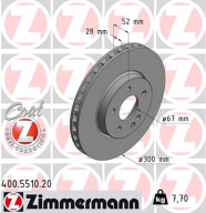 400.5510.20 Brzdový kotouč COAT Z ZIMMERMANN