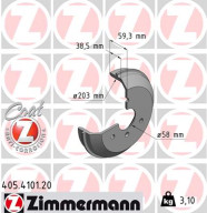 405.4101.20 Brzdový buben COAT Z ZIMMERMANN