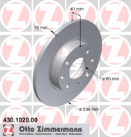 430.1020.00 ZIMMERMANN brzdový kotúč 430.1020.00 ZIMMERMANN