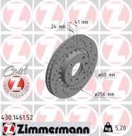 430.1461.52 Brzdový kotouč SPORT BRAKE DISC COAT Z ZIMMERMANN