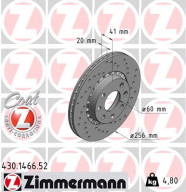 430.1466.52 Brzdový kotouč SPORT BRAKE DISC COAT Z ZIMMERMANN