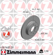 430.1487.20 ZIMMERMANN brzdový kotúč 430.1487.20 ZIMMERMANN