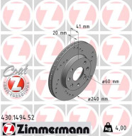 430.1494.52 Brzdový kotouč SPORT BRAKE DISC COAT Z ZIMMERMANN