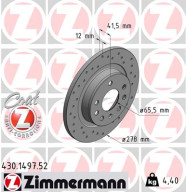 430.1497.52 Brzdový kotouč SPORT BRAKE DISC COAT Z ZIMMERMANN