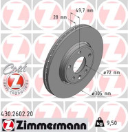 430.2602.20 Brzdový kotouč COAT Z ZIMMERMANN