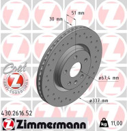 430.2616.52 Brzdový kotouč SPORT BRAKE DISC COAT Z ZIMMERMANN