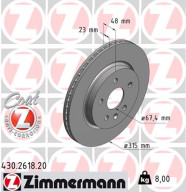 430.2618.20 Brzdový kotouč COAT Z ZIMMERMANN