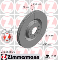 430.2620.20 ZIMMERMANN brzdový kotúč 430.2620.20 ZIMMERMANN