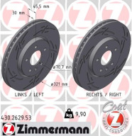 430.2629.53 ZIMMERMANN brzdový kotúč 430.2629.53 ZIMMERMANN