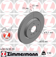 430.2630.20 ZIMMERMANN brzdový kotúč 430.2630.20 ZIMMERMANN