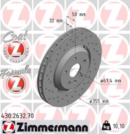 430.2632.70 Brzdový kotouč FORMULA Z BRAKE DISC ZIMMERMANN