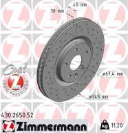 430.2650.52 Brzdový kotouč SPORT BRAKE DISC COAT Z ZIMMERMANN