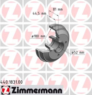 440.1831.00 Brzdový buben ZIMMERMANN