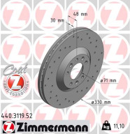 440.3119.52 Brzdový kotouč SPORT BRAKE DISC COAT Z ZIMMERMANN