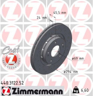 440.3122.52 Brzdový kotouč SPORT BRAKE DISC COAT Z ZIMMERMANN