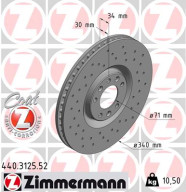 440.3125.52 Brzdový kotouč SPORT BRAKE DISC COAT Z ZIMMERMANN