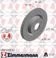 450.5202.52 Brzdový kotouč SPORT BRAKE DISC COAT Z ZIMMERMANN