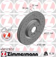 450.5210.52 Brzdový kotouč SPORT BRAKE DISC COAT Z ZIMMERMANN