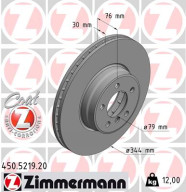 450.5219.20 ZIMMERMANN brzdový kotúč 450.5219.20 ZIMMERMANN