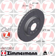 450.5228.52 Brzdový kotouč SPORT BRAKE DISC COAT Z ZIMMERMANN