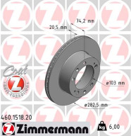 460.1518.20 ZIMMERMANN brzdový kotúč 460.1518.20 ZIMMERMANN