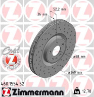 460.1554.52 Brzdový kotouč SPORT BRAKE DISC COAT Z ZIMMERMANN