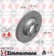 460.1587.20 ZIMMERMANN brzdový kotúč 460.1587.20 ZIMMERMANN