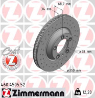 460.4505.52 Brzdový kotouč SPORT BRAKE DISC COAT Z ZIMMERMANN