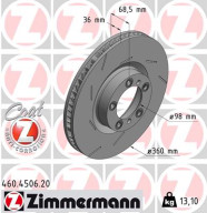 460.4506.20 ZIMMERMANN brzdový kotúč 460.4506.20 ZIMMERMANN