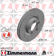 460.4507.20 ZIMMERMANN brzdový kotúč 460.4507.20 ZIMMERMANN