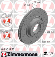 460.4510.70 ZIMMERMANN brzdový kotúč 460.4510.70 ZIMMERMANN