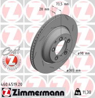 460.4519.20 ZIMMERMANN brzdový kotúč 460.4519.20 ZIMMERMANN