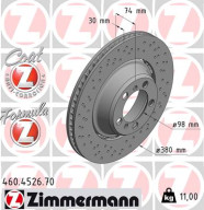 460.4526.70 Brzdový kotouč FORMULA Z BRAKE DISC ZIMMERMANN