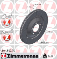 460.4552.75 Brzdový kotouč FORMULA Z BRAKE DISC ZIMMERMANN