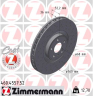 460.4557.52 Brzdový kotouč SPORT BRAKE DISC COAT Z ZIMMERMANN
