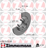 470.2415.00 Brzdový kotouč ZIMMERMANN