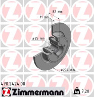 470.2424.00 Brzdový kotouč ZIMMERMANN