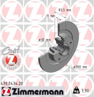 470.2434.20 ZIMMERMANN brzdový kotúč 470.2434.20 ZIMMERMANN