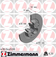 470.2449.00 Brzdový kotouč ZIMMERMANN