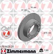 470.6620.20 ZIMMERMANN brzdový kotúč 470.6620.20 ZIMMERMANN