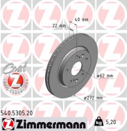 540.5305.20 ZIMMERMANN brzdový kotúč 540.5305.20 ZIMMERMANN