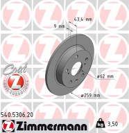 540.5306.20 ZIMMERMANN brzdový kotúč 540.5306.20 ZIMMERMANN